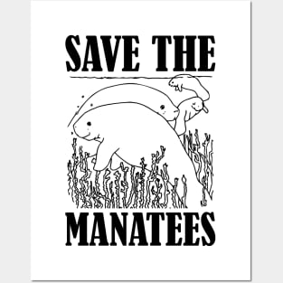 Manatee - Save the manatees Posters and Art